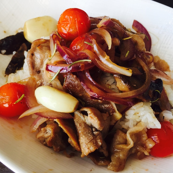おしゃれランチ ハーブ香るイタリアン豚丼 レシピ 作り方 By K A N A 楽天レシピ おしゃれランチ ハーブ香るイタリアン豚丼 レシピ 作り方 By K A N A 楽天レシピ